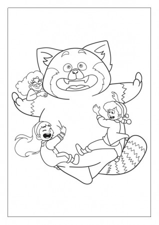 Turning Red coloring pages, free printable coloring sheets for kids