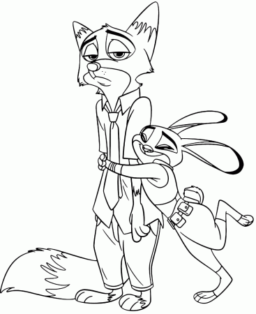 Zootopia - The Bunny Judy Hopps embraces the fox Nick Wilde