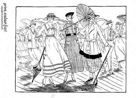 Women with parasols (1915) | Print. Color. Fun! Free printables ...