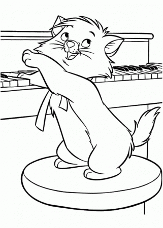 The Aristocats Duchess Chatting with Thomas Coloring Pages | Bulk ...