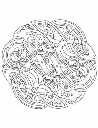 MANDALA COLORING PAGES: CELTIC MANDALA COLORING PAGES FOR ADULTS