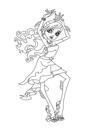 Lagoona Blue From Monster High Coloring Page : Color Luna