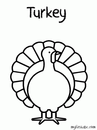 Coloring Pages Turkey Head - Coloring Page
