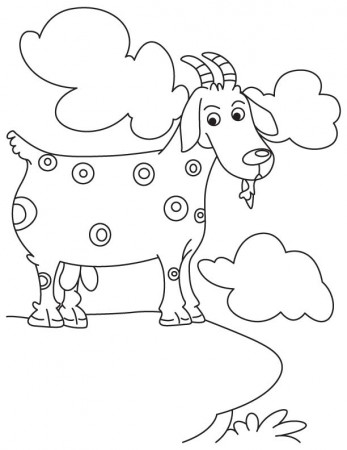 Goat trapped coloring page | Download Free Goat trapped coloring ...