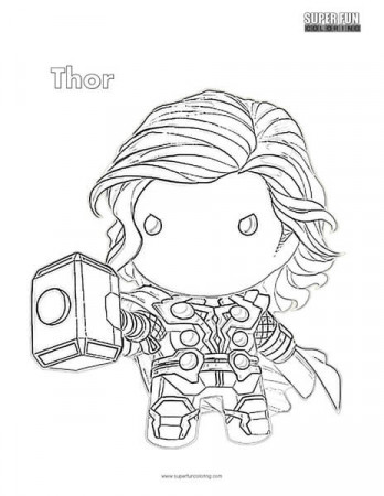 Cute Thor Coloring Page - Super Fun ...
