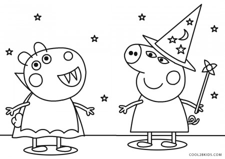 Peppa Pig Halloween coloring pages