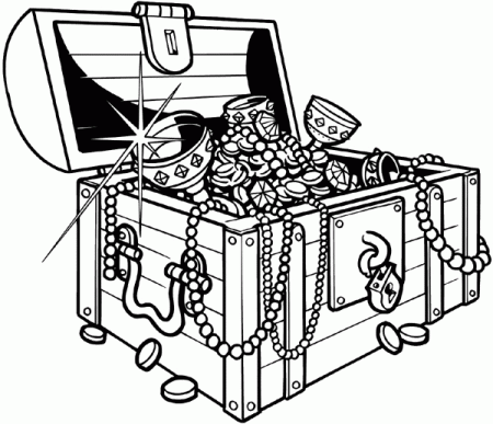 Treasure Chest Coloring Page - Get Coloring Pages