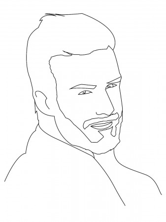 David Beckham coloring book printable and online