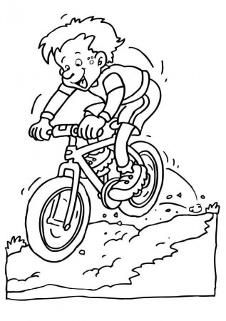 Coloring Page mountain biking - free printable coloring pages - Img 6592