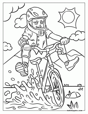 Free Bike Coloring Pages for Kids - Ashley Yeo