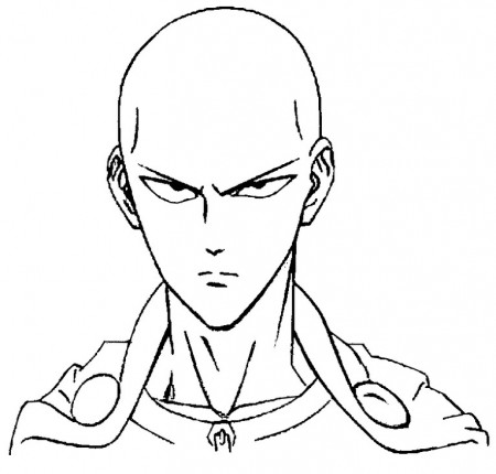 Coloring page One Punch Man : Saitama 2