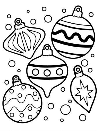 Kids-n-fun.com | Coloring page Christmas balls 5 baubles