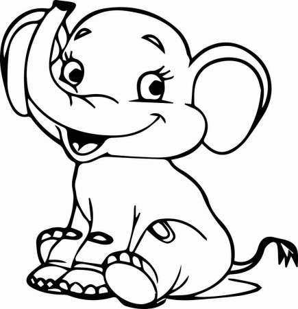 Baby Elephant Coloring Pages for Kindergarten | Activity Shelter