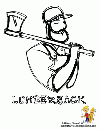 lumberjack coloring pages - Clip Art Library