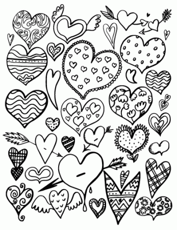 Free Heart Coloring Page