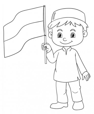 Indonesian Boy Coloring Page - Free Printable Coloring Pages for Kids