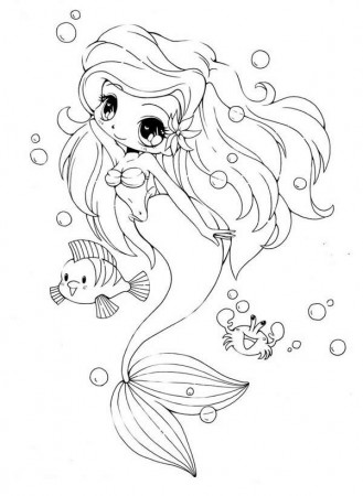 Anime Chibi Mermaid Coloring Pages – Coloring Pics