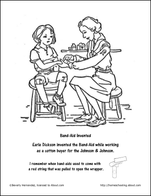 Band Aid Coloring Page - Coloring Pages for Kids and for Adults