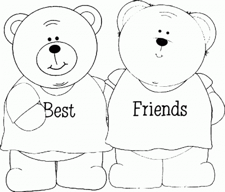 Friendship Coloring Pages - Widetheme