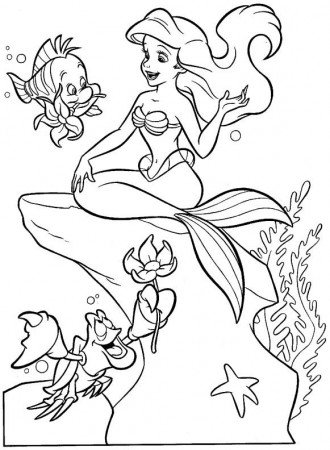 Ariel Coloring Pages | Ariel coloring pages, Disney coloring pages ...