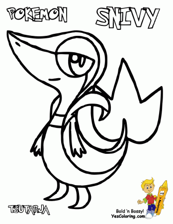 Pokemon Coloring Pages Snivy