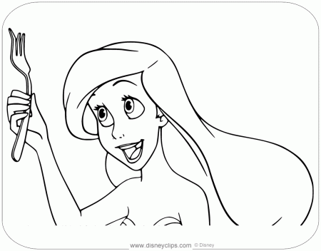 The Little Mermaid Coloring Pages (3) | Disneyclips.com