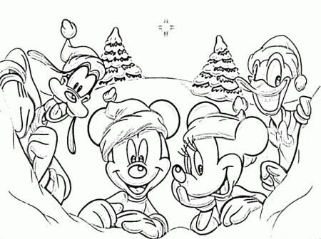 disney merry christmas coloring pages | Only Coloring Pages