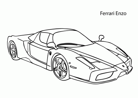 Super car Ferrari Enzo coloring page, cool car printable free ...