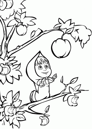 13 printable masha and the bear coloring pages | Print Color Craft