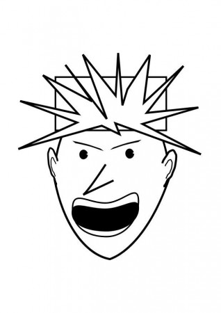 Coloring Page angry youth - free printable coloring pages - Img 10097