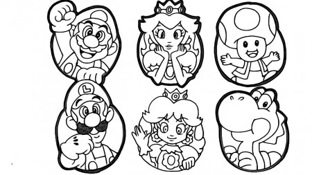 Super Mario Bros Coloring Book Compilation Nintendo Mario Luigi Princess  Peach Princess Daisy Yoshi - YouTube