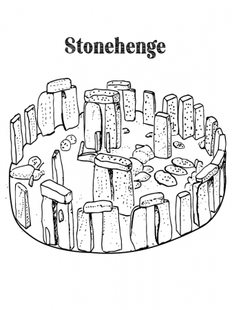 Stonehenge Coloring Page - Free Printable Coloring Pages for Kids