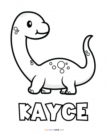 Kayce dinosaur coloring page