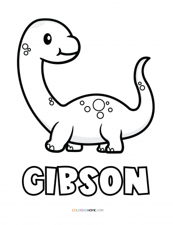 Gibson dinosaur coloring page