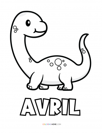 Avril dinosaur coloring page