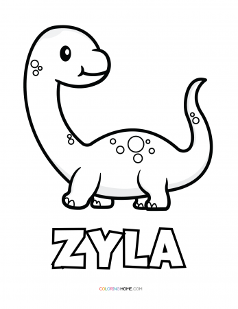 Zyla dinosaur coloring page