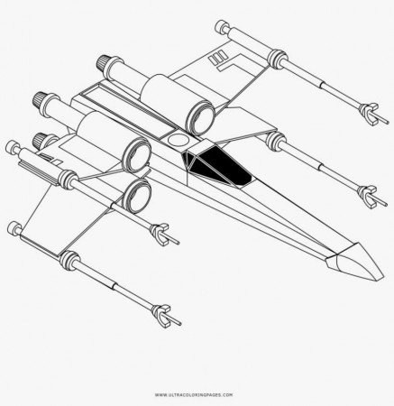 X-wing Coloring Page - Disegni Da Colorare X Wing PNG Image | Transparent  PNG Free Download on SeekPNG