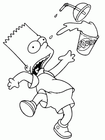 Fear Bart Simpson Coloring Page - Free Printable Coloring Pages for Kids