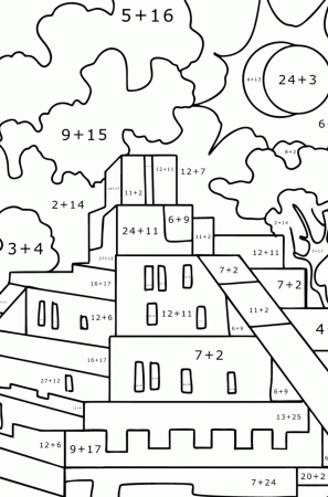 Eclipse Over Ziggurat coloring page ♥ Online, and Print for Free!