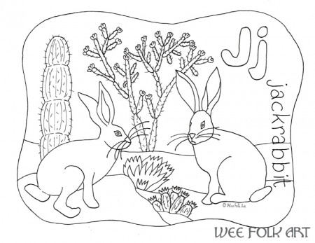 Nature Alphabet Coloring Page Letter J - Homeschool Companion