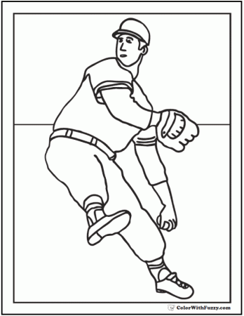 Baseball Coloring Pages ✨ Pitcher and Batter Sports Coloring Pages