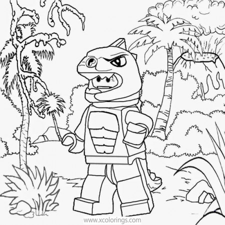 LEGO Jurassic World Coloring Pages Man - XColorings.com