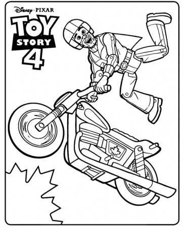 Duke Caboom Coloring Page Toy Story 4 - Topcoloringpages.net