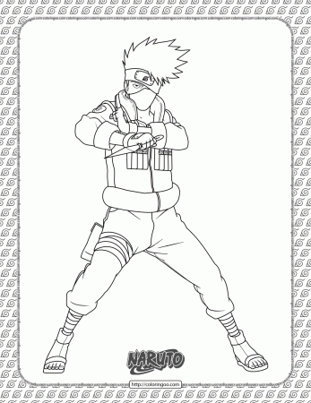 Kakashi Hatake Coloring Page