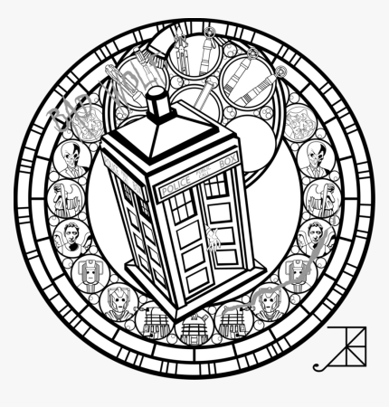 Transparent Dalek Clipart - Doctor Who Tardis Line Art, HD Png Download -  kindpng