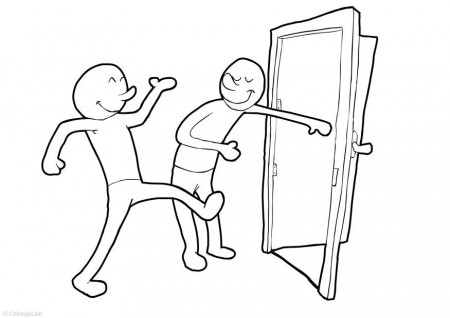Coloring Page hold door open - free printable coloring pages - Img 14749