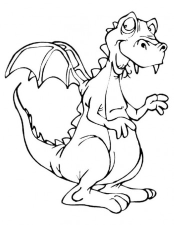 Dragon Coloring Pages Easy | Activity Shelter