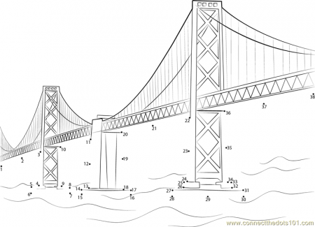 Oakland Bay Bridge Connect The Dots Worksheet | Golden gate bridge, Golden  gate, Bay bridge