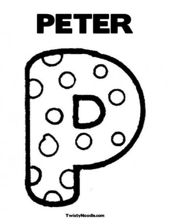 PETER Coloring Page | Alphabet coloring pages, Abc coloring pages, Coloring  pages