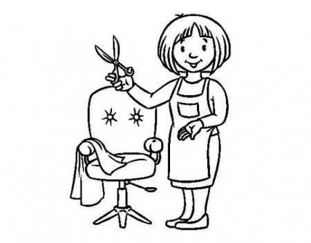 Professional Hairdresser Coloring Pages | Coloring pages, Professional  hairdressers, Color